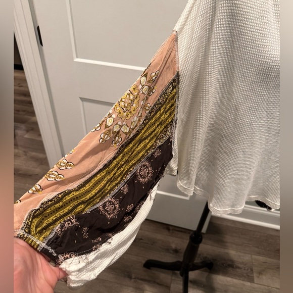 Free people we the free Blossom Thermal Top crew neck mixed media - Picture 6 of 13